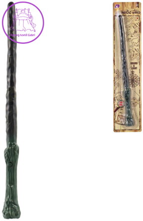 KARNEVAL Kouzelnická hůlka 36cm na baterie Světlo Zvuk plast na kartě