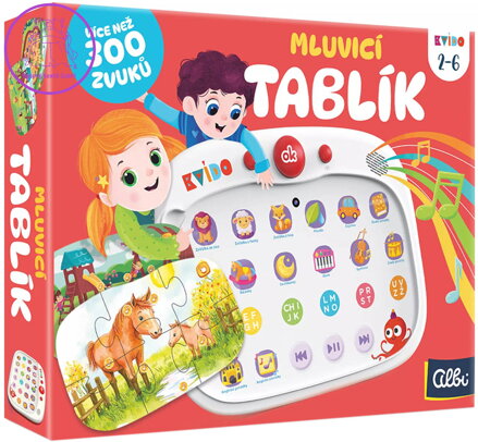 ALBI KVÍDO Mluvící tablík dotyková tabulka s kvízy na baterie Zvuk