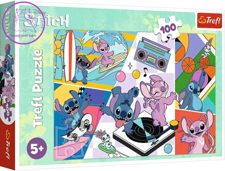 TREFL PUZZLE Vzpomínky Lilo&Stitch 41x28cm 100 dílků skládačka