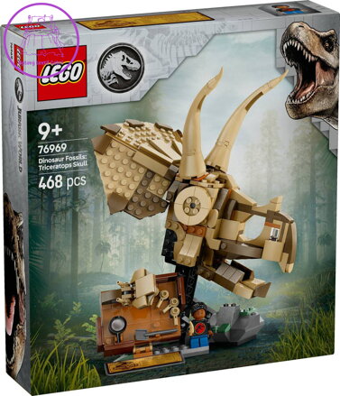 LEGO JURASSIC WORLD Dinosauří fosilie: Lebka triceratopse 76969 STAVEBNICE