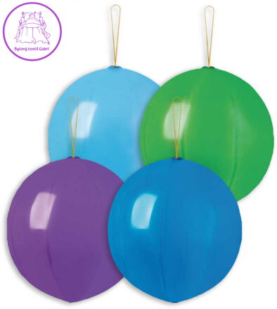 GEMAR Balónek nafukovací punch ball 45cm pastelový set 4ks různé barvy