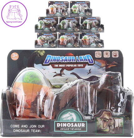 Dinosaurus set pravěký ještěr s vejcem s překvapením 8 druhů plast