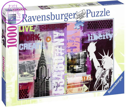 RAVENSBURGER Puzzle New York koláž 1000 dílků 70x50cm skládačka