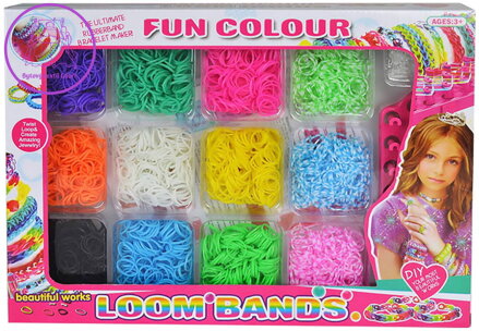UDĚLEJ SI NÁRAMEK Gumičky barevné LOOM BANDS 2400ks + tkalcovský stav