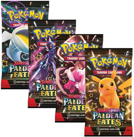 ADC Hra Pokémon TCG SV4.5 Paldean Fates booster set 10 karet v sáčku
