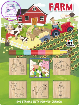 JIRI MODELS Razítka 5+1 s pop-up voskovou Farma