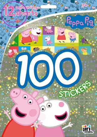 JIRI MODELS 100 samolepek + omalovánky prasátko Peppa Pig