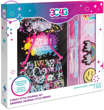 MAKE IT REAL Blok s kapucí Graffity deník se samolepkami a 2 pery