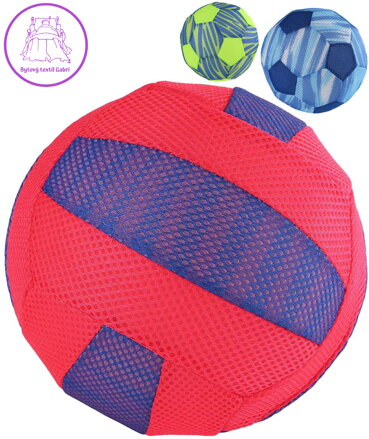 Míč Game Time soft textilní 23cm (fotbalový) 3 druhy v síťce
