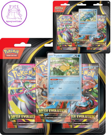Pokémon TCG: ME01 Mega Evolution 3 pack Blister Booster 2 druhy