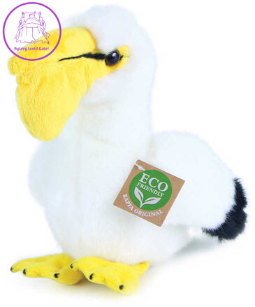 PLYŠ Pták pelikán sedící 20cm Eco-Friendly *PLYŠOVÉ HRAČKY*