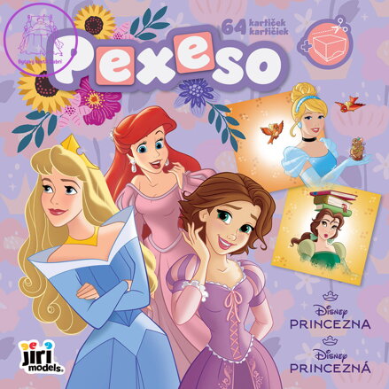 JIRI MODELS Pexeso v sešitu Princezny s krabičkou a omalovánkou