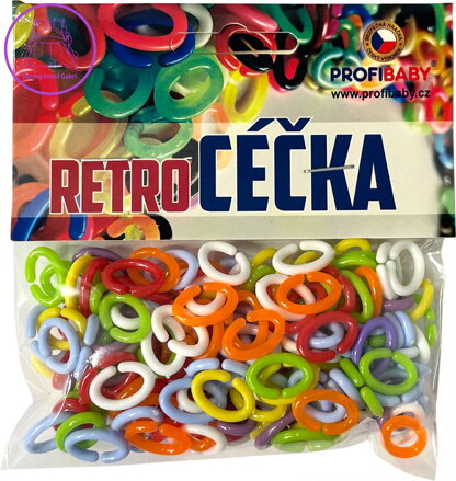 PROFIBABY Céčka retro barevná set 150ks mix barev v sáčku