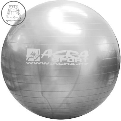 ACRA Míč gymnastický stříbrný 65cm fitness balon rehabilitační do 130kg