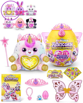 ADC PLYŠ Rainboborns jednorožec s korunkou 35 překvapení zvířátko ve vajíčku