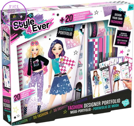 Style4Ever dětské velké návrhářské studio kreativní set módní návrhářka