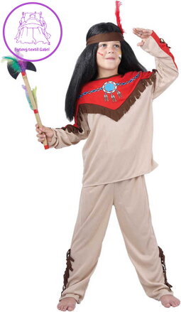 KARNEVAL Šaty INDIÁN vel.M (120-130 cm) 5-9 let KOSTÝM