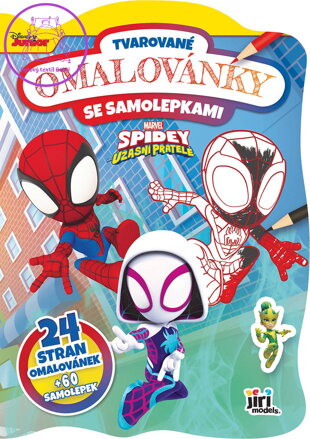 JIRI MODELS Omalovánky tvarované + samolepky Spidey