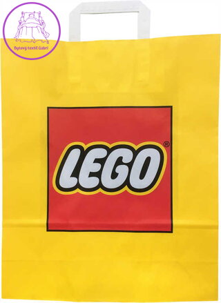 LEGO Taška reklamní papírová nákupní 34x35cm žlutá s logem