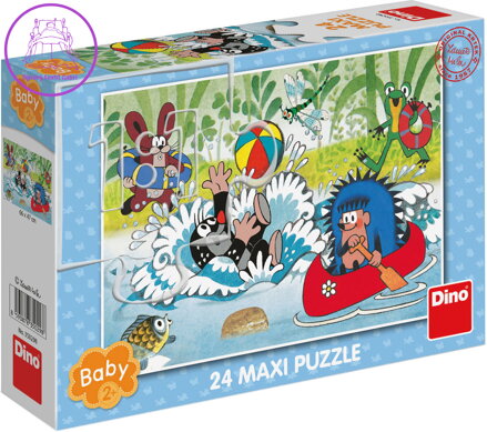 DINO Puzzle baby maxi 24 dílků Krtek ve vodě (Krteček) 66x47cm skládačka