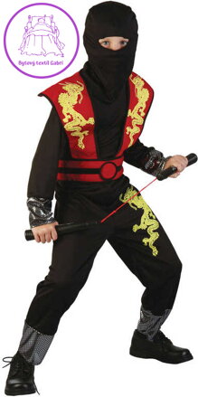 KARNEVAL Šaty NINJA vel. M (120-130 cm) 5-9 let KOSTÝM