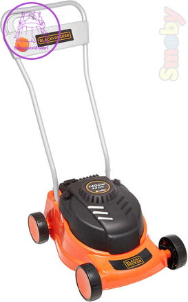 SMOBY Black and Decker sekačka zahradní dětská 35x56x23cm černooranžová plast