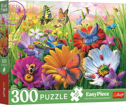 TREFL PUZZLE Easy Piece Hmyz na louce 60x40cm 300 dílků skládačka