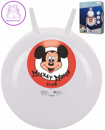 JOHN Hopsadlo bílé Disney Mickey Mouse skákací míč 50cm s úchyty v krabici