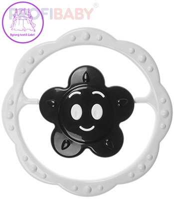 PROFIBABY Baby chrastítko kruh hvězdička kytička černobílé pro miminko