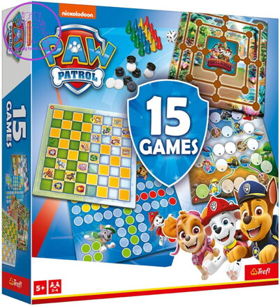 TREFL Hra sada 15 her Tlapková Patrola (Paw Patrol) *SPOLEČENSKÉ HRY*