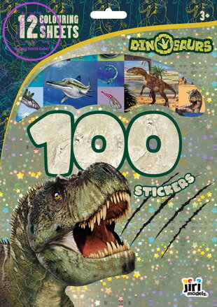 JIRI MODELS 100 samolepek + omalovánky Dinosauři