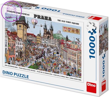DINO Puzzle Staroměstské náměstí 66x47cm skládačka 1000 dílků
