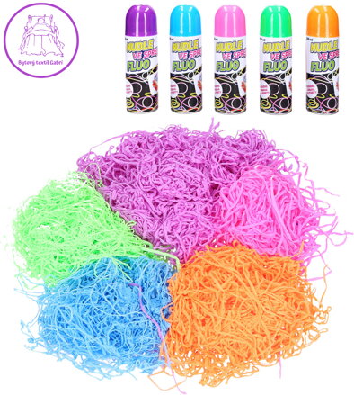 Party nudle ve spreji Fluo 250ml doplněk na KARNEVAL 5 barev