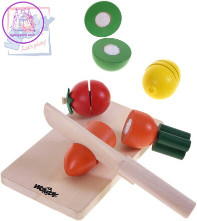 WOODY DŘEVO Krájení na prkénku "Ovoce a zelenina" * DŘEVĚNÉ HRAČKY *