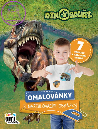 JIRI MODELS Omalovánky s nažehlovacími obrázky Dinosauři