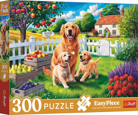 TREFL PUZZLE Easy Piece Psi na venkově 60x40cm 300 dílků skládačka
