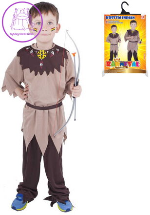 KARNEVAL Šaty Indián s páskem vel. M (116-128 cm) 6-8 let *KOSTÝM*
