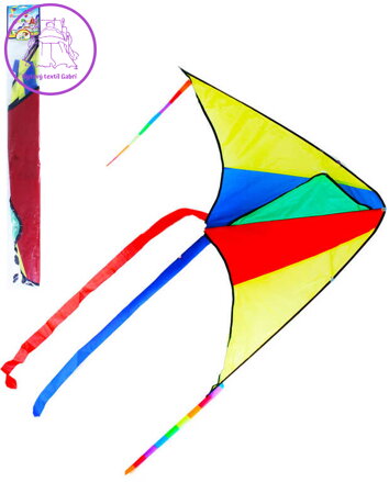 Drak létající nylonový 110x63cm jednošňůrový barevný