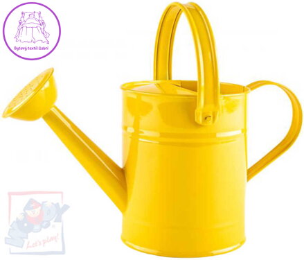 WOODY Konev dětská kropící žlutá 29cm plechová 1,5 l s kropítkem