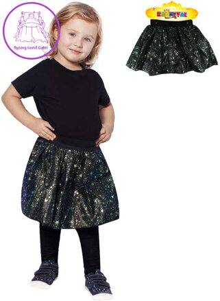 KARNEVAL Sukně TUTU s hvězdičkami čarodějnická (3-7 let) *KOSTÝM*