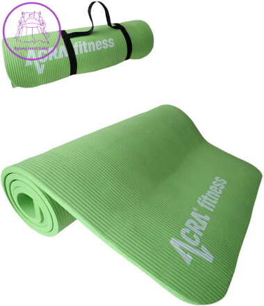 ACRA Podložka fitness na cvičení NBR Yoga Mat 183x61cm zelená