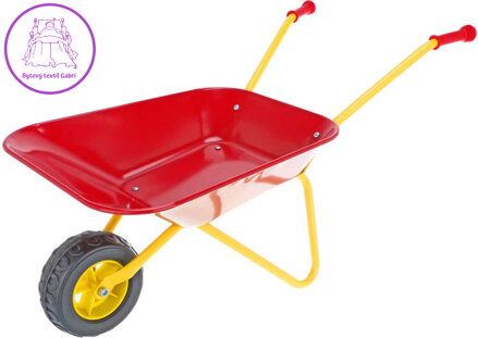 Kolečko Yupee červené 78x40x32cm dětská kovová kolečka na písek