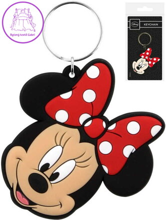 Klíčenka dětská Disney myška Minnie Mouse 6cm přívěsek na klíče guma