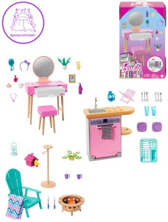 MATTEL BRB Stylový nábytek herní set doplněk k panenkám Barbie