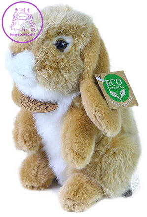 PLYŠ Zajíc králík béžový stojící 18cm Eco-Friendly *PLYŠOVÉ HRAČKY*