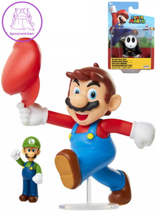 Figurka Nintendo Super Mario 7cm plastová postavička se stojánkem 5 druhů