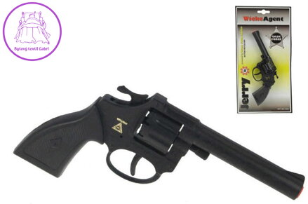 Pistole kapslovka Jerry 19cm "8" dětská zbraň na kapsle