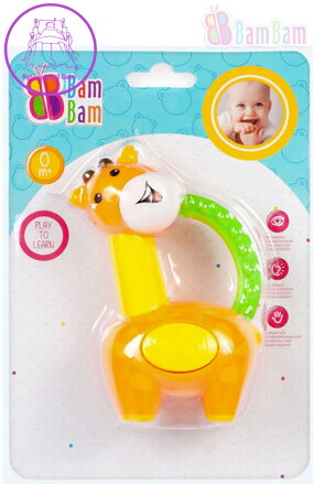 BAM BAM Baby chrastítko LOS kousátko pro miminko