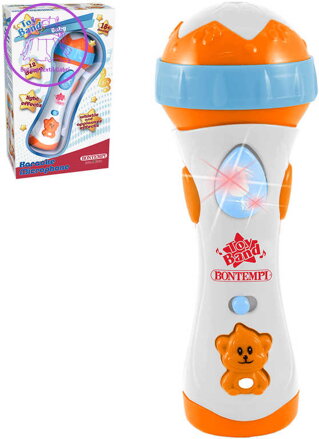 BONTEMPI Baby mikrofon dětský karaoke 12 demo písní na baterie Světlo Zvuk