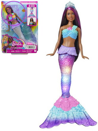 MATTEL BRB Dreamtopia panenka Barbie mořská panna na baterie Světlo